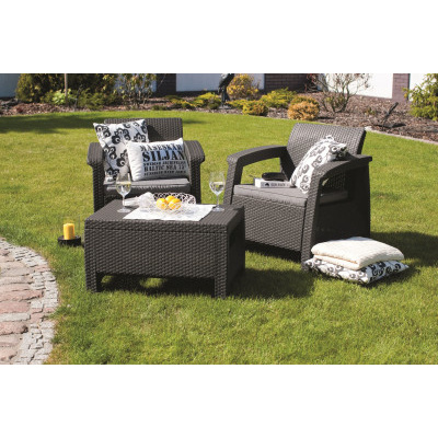 Keter zahradní set Corfu WEEKEND grafit